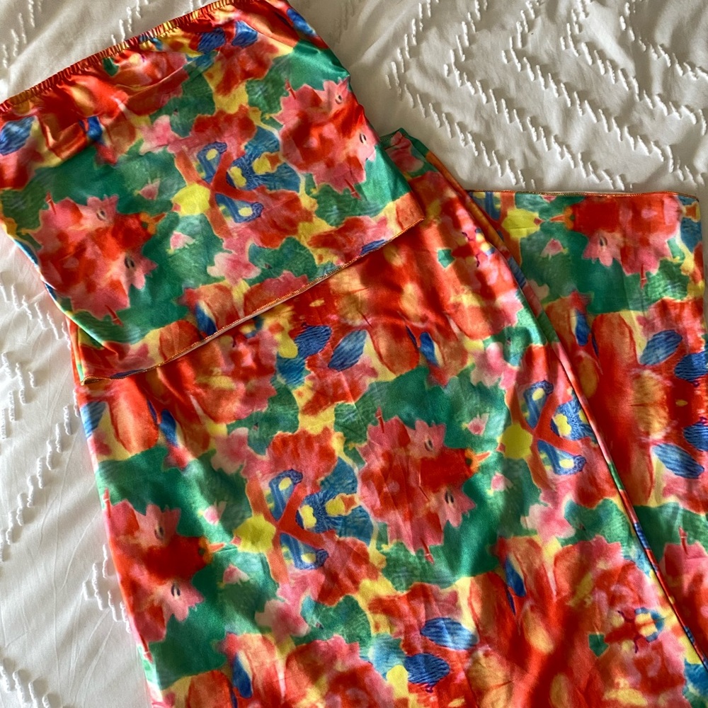 Floral maxi dress set